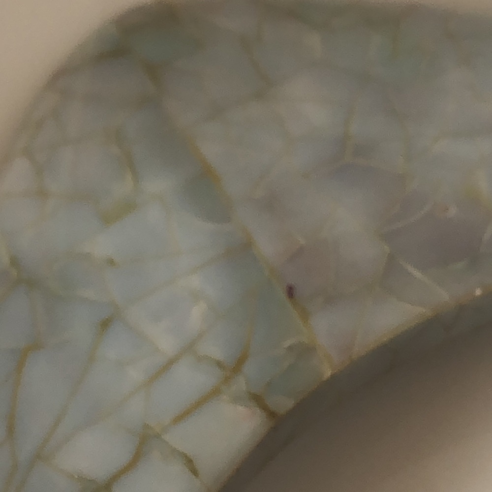 Iridescent marbled flat square bangle - Picture 4 of 7